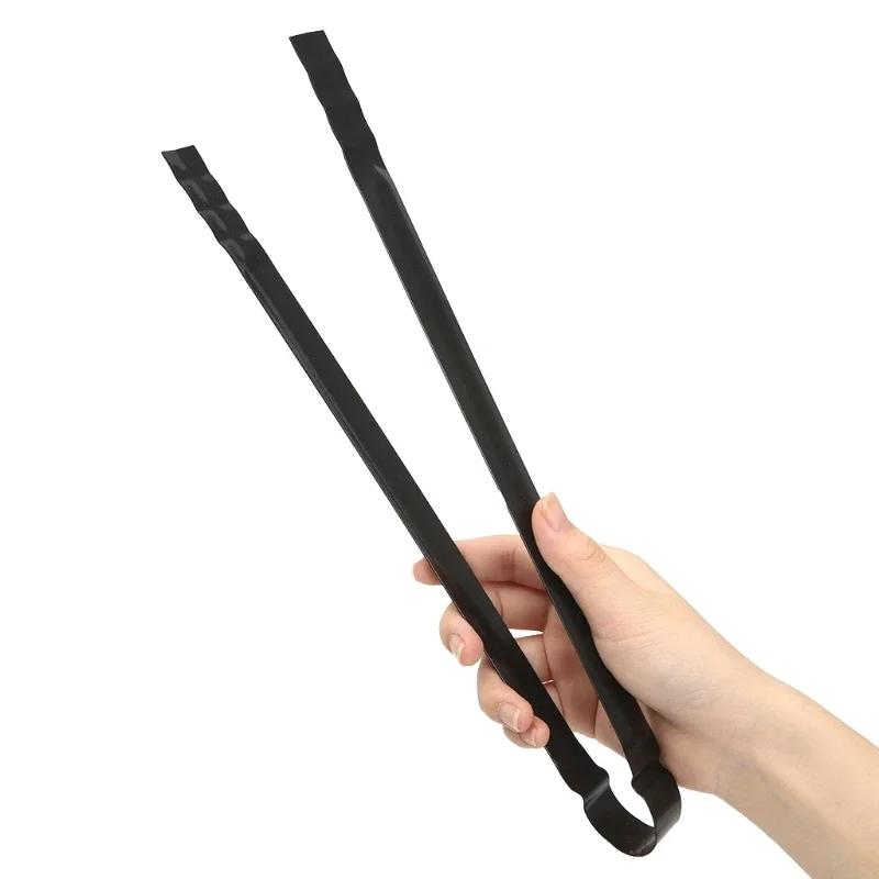 1PC Charcoal Grill Poker Fire Tongs Barbecue Charcoal Tong Stainless Steel Barbecue Tongs Picker Tool Outdoor Camping Cooking Tool