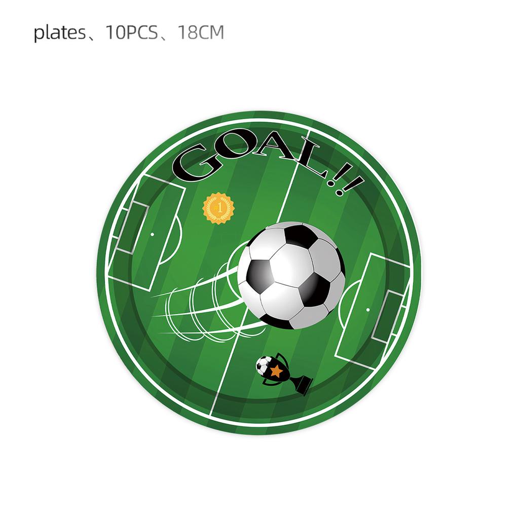 Generation Football Birthday Party Tableware Set Sports Flag Balloon Paper Tray Cup Tablecloth Decorative Items Party Supplies