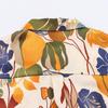 European Style Silk Satin Print Long Sleeve Shirt for Women