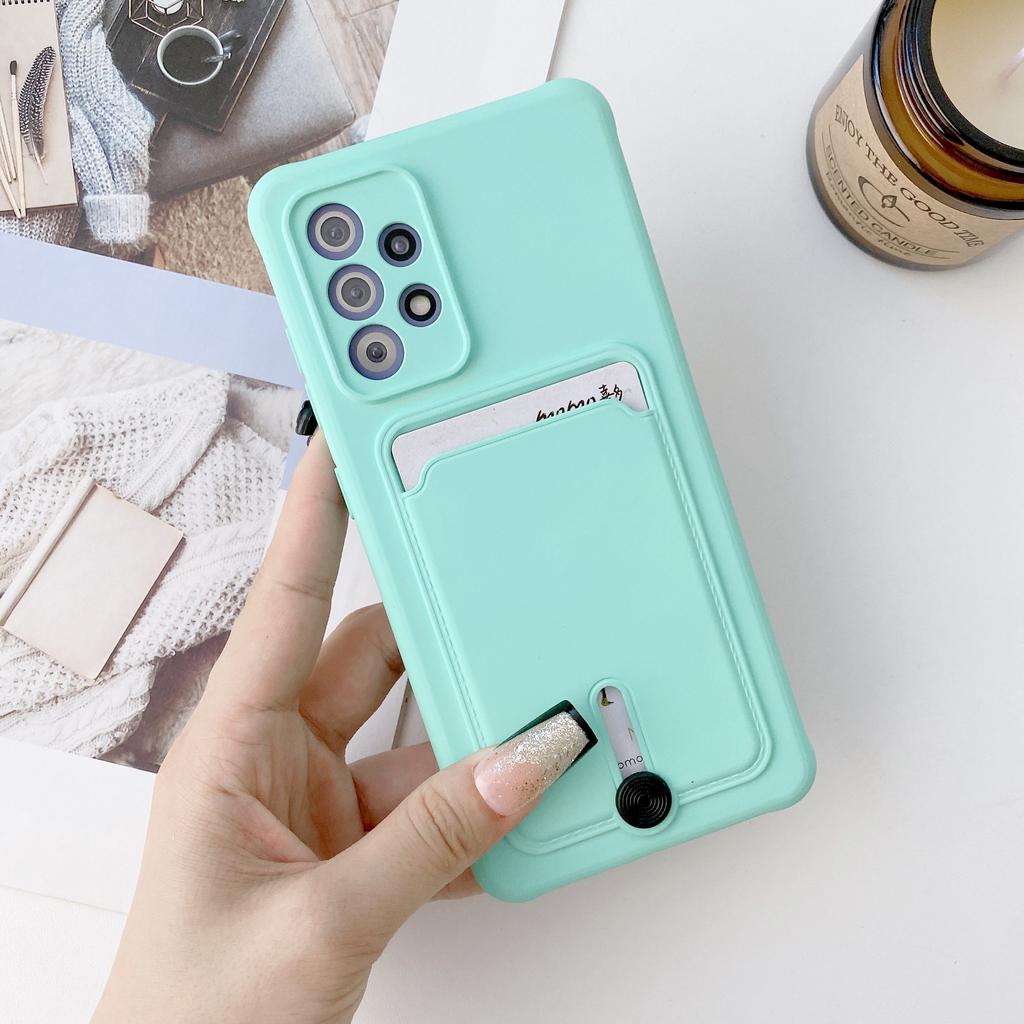 Applicable To Samsung S25Ultra Anti-drop Card Bag A56 Mobile Phone Case A53 Pull-out Integrated A35 All-inclusive Soft Case A72