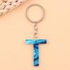 Ciondolo Acrilico con Stampa Oceano Blu con 26 Lettere Inglesi - Ornamento da Appendere alla Moda