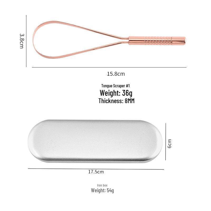 Stainless Steel Single-Handle Tongue Scraper for Oral Hygiene