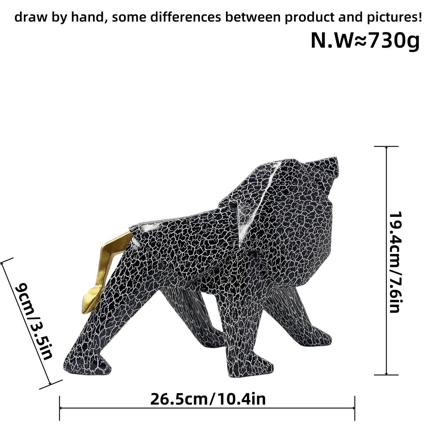 

Скандинавский креативный геометрический лев из смолы для украшения дома, винного шкафа, украшения офиса, украшения для церемонии открытия