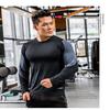 Men's Sportswear Gym T-Shirts Long Sleeve High Elasticity Quick Dry Running Shirts Round Neck Outdoor Sports Top