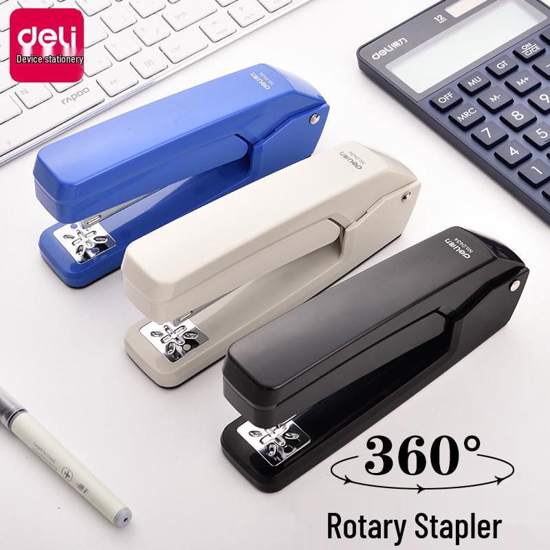 Deli Rotatable 360° Effort-Saving Stapler for Students and Offices