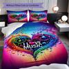1PC Music, Guitar Theme Bedding Quilt Set Quilt Cover Pillowcase Home Decoration Birthday Gift (1 * Duvet Cover + 2 * Pillowcase, Without Core)