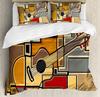 Rock Music Guitar Duvet Cover Bed Bedding Set For Double Home Textile Quilt Cover Pillowcases Bedroom Bedding Set (No Sheet)