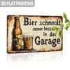 Vintage German Beer Sign Metal Wall Art Poster for Bar Pub Decor