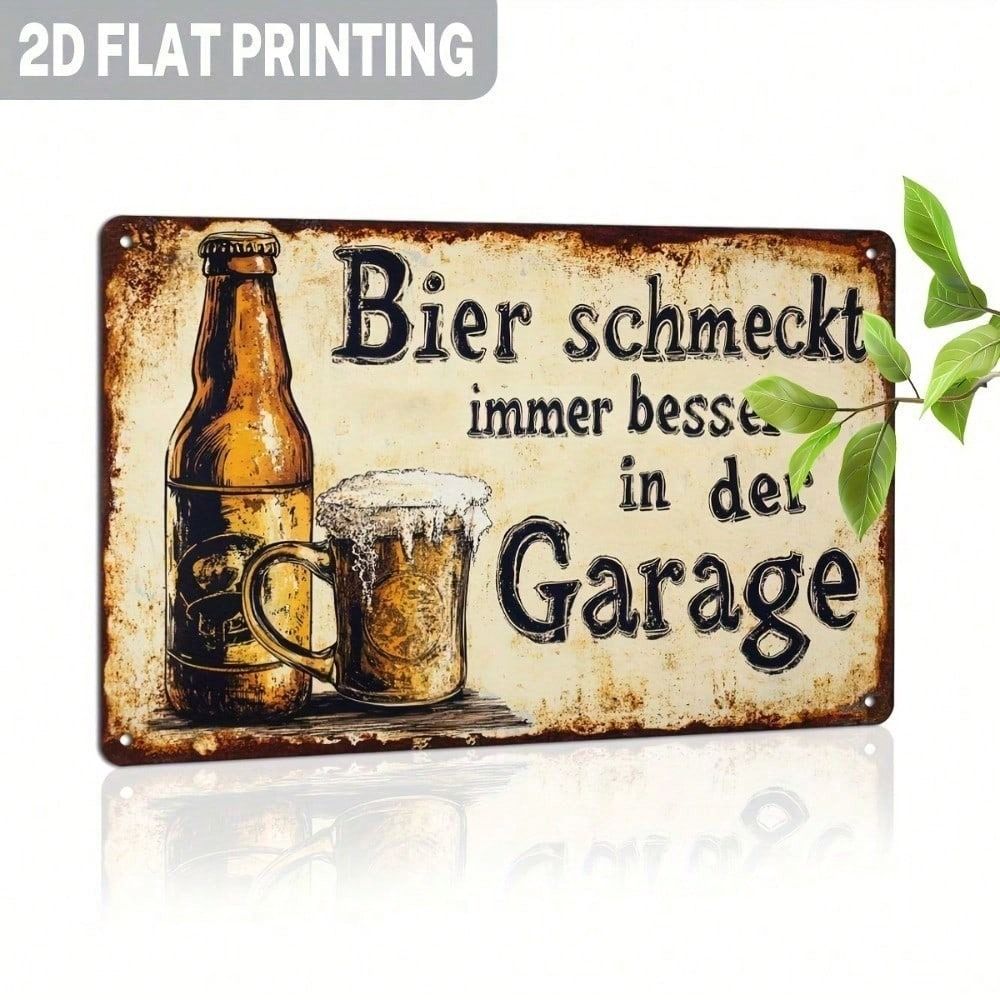 Vintage German Beer Sign Metal Wall Art Poster for Bar Pub Decor
