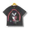 Vintage 90s KISS GENE SIMMONS Groot Gezicht Portret T-shirt Maat Large
