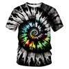 Mode Nouveau Motif Tie-dye T-shirt Imprimé 3D Personnalité Chemises Garçons Tee Cool