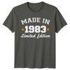 Made In 1983 Unisexs T Shirt 43rd Birthday Gift Vintage fortythree Year Old