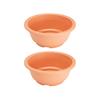 2Pcs Succulent Pot Shatterproof Breathable Plastic Hollowed Design Bonsai Pot for Home