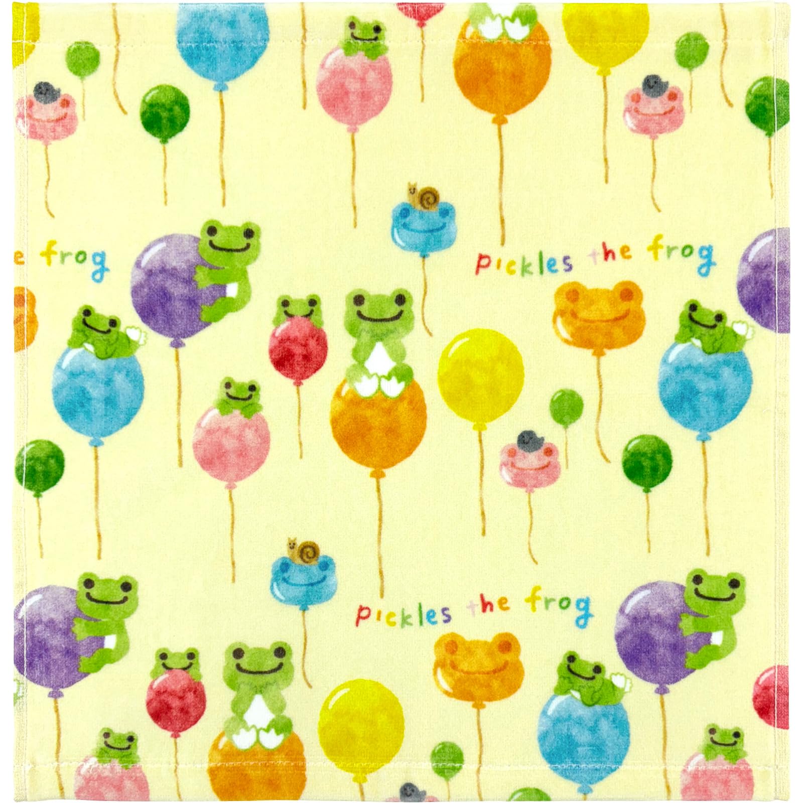 Hayashi Hand 34 x 35 Pickles the Frog Balloon WP459300 Towel, Approx. cm, Design,