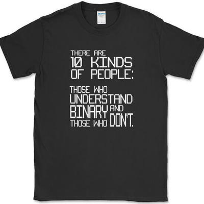 Es gibt 10 Arten von Menschen T-Shirt Lustig Programmieren Programmierer Binär T-Shirt