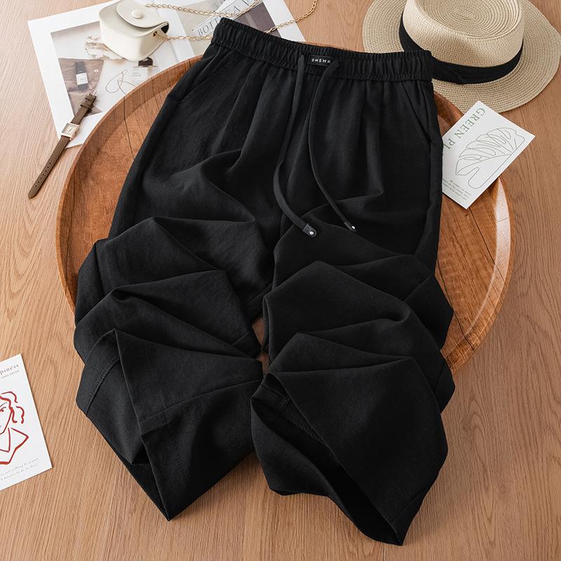 Fashion drape versatile loose casual straight-leg pants women's 1116 summer thin high-waisted thin breathable wide-leg pants