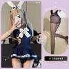 Women Bunny Role Play Sexy Open Crotch Tight Bodysuit Intimate Lingerie Set