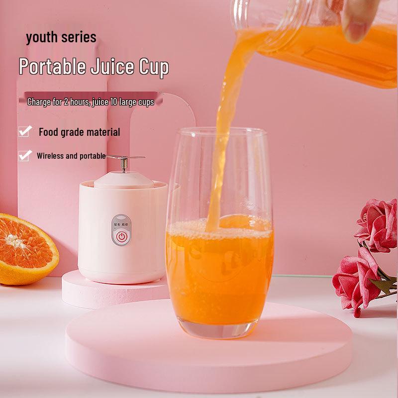 Portable Ice Crusher & Blender for Fruits and Vegetables - Mini Home Juicer with Charger