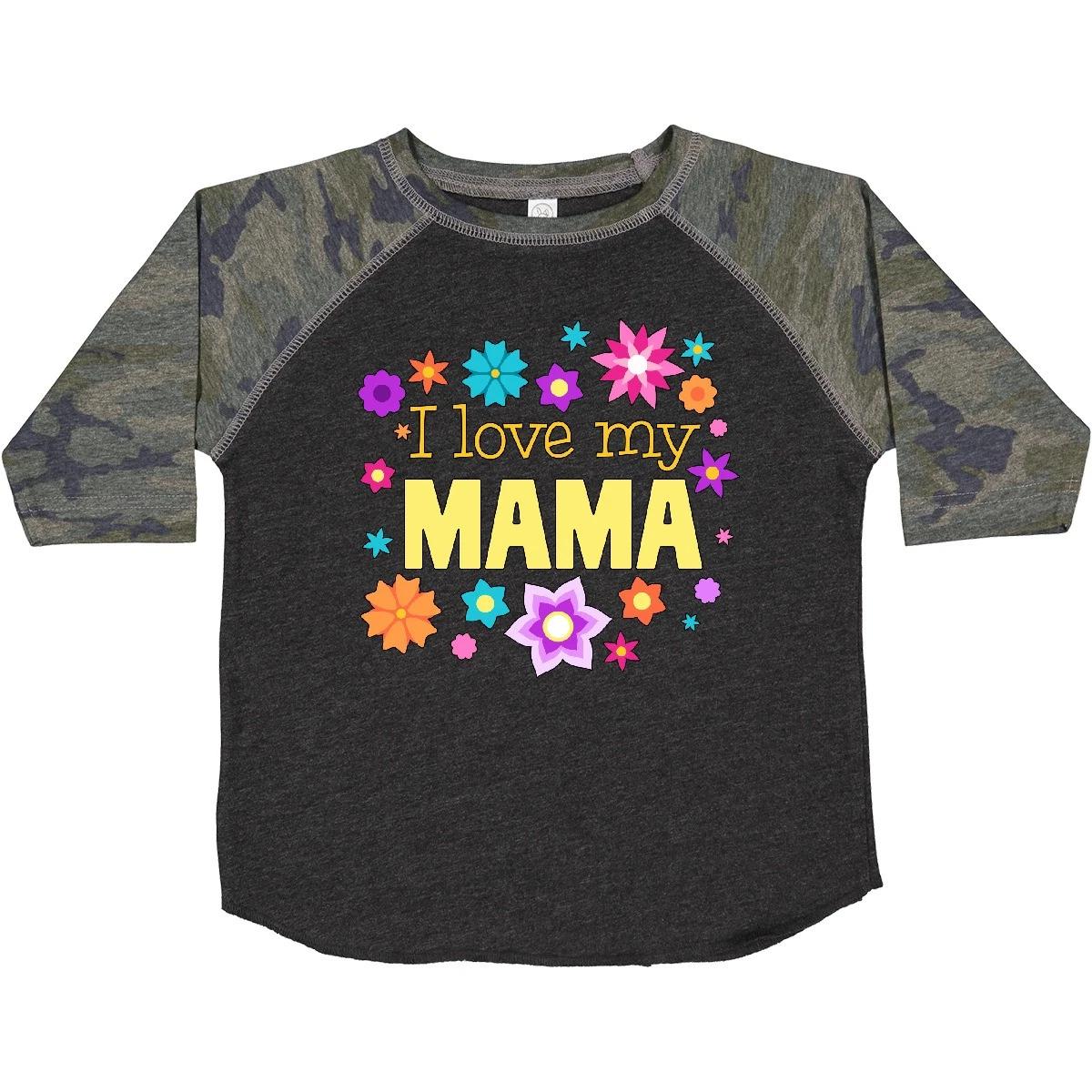 Inktastic I Love My Mama Toddler T-Shirt Family Flowers Mom Mother Stylized For 100