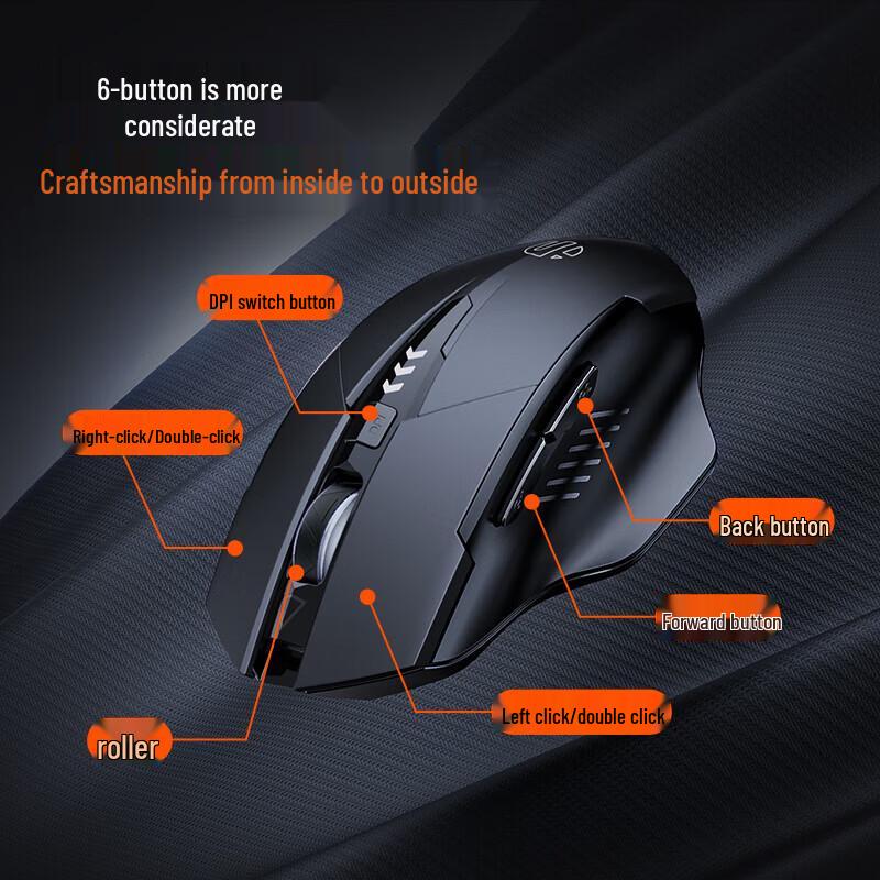 INPHIC A1 Wireless Bluetooth Triple-Mode Rechargeable Silent Mouse