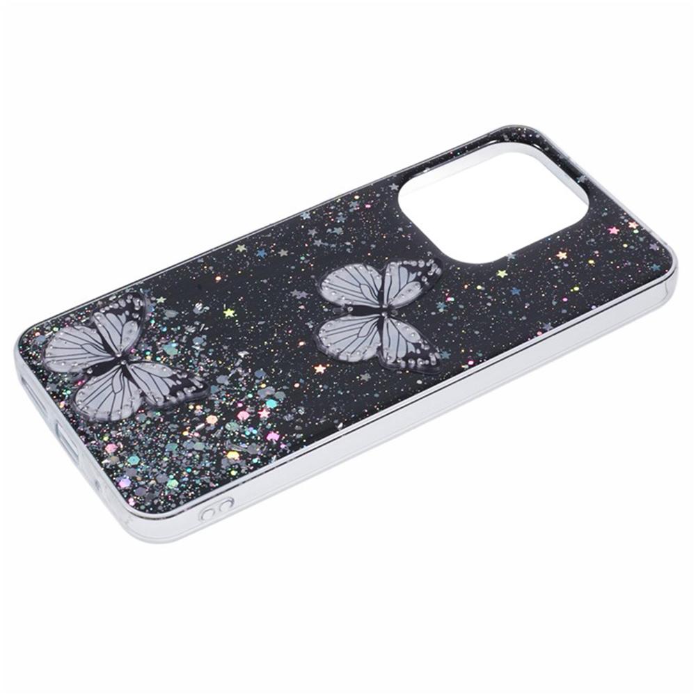 WANLONFENG AW Series for Xiaomi Redmi 13 5G/4G Case with Screen Film TPU Phone Cover PVC Butterfly Epoxy