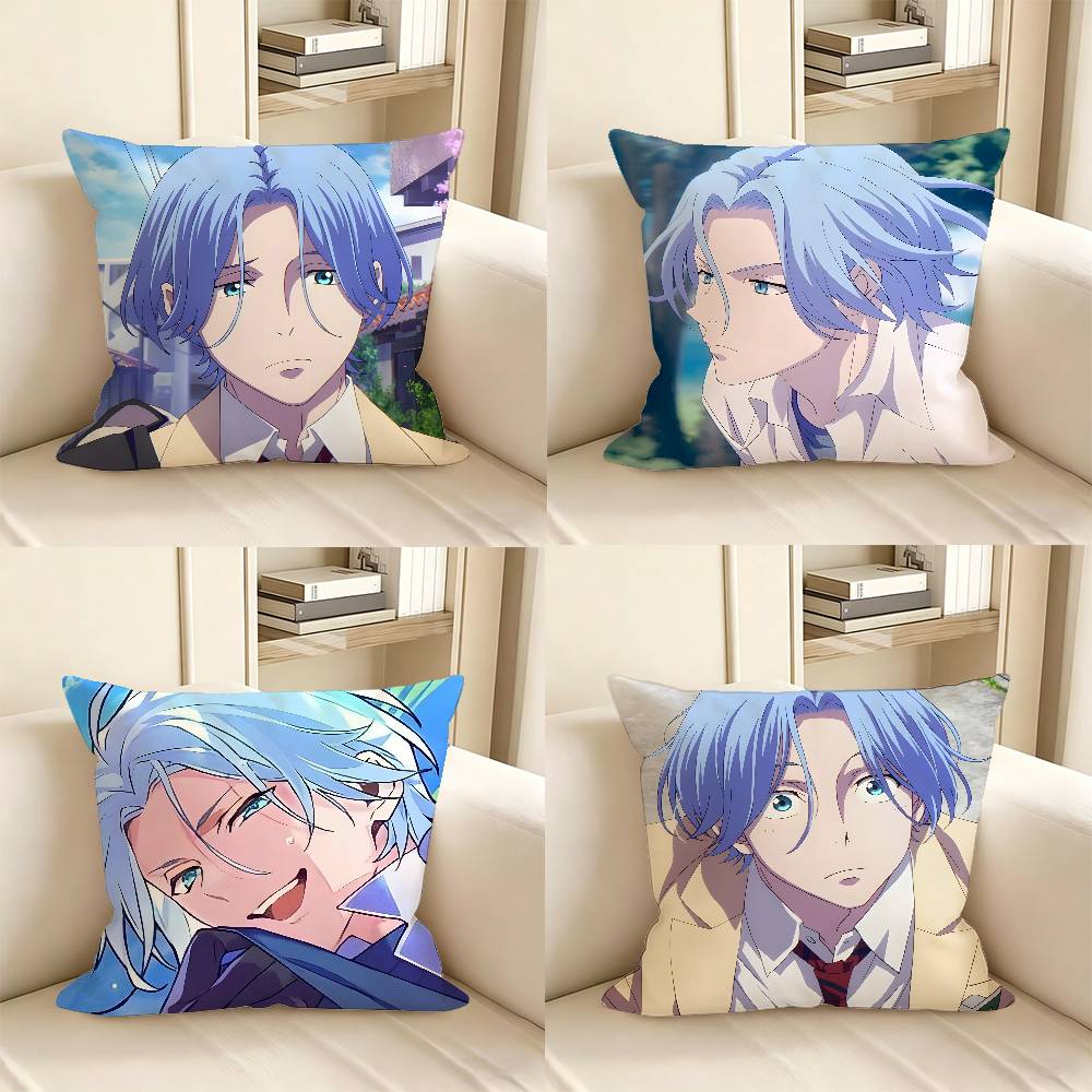 1pc Langa Hasegawa Anime Characters Pillow Case Fashion Square Pillowcase Bedroom Sofa Room Ins Decoration Leisure