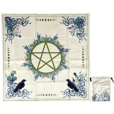 Large Tarot Tarot Tarot Horoscope with Tarot White Night Crow Cards, Cloth, Mat, Tapestry, Astrology, Pouch,