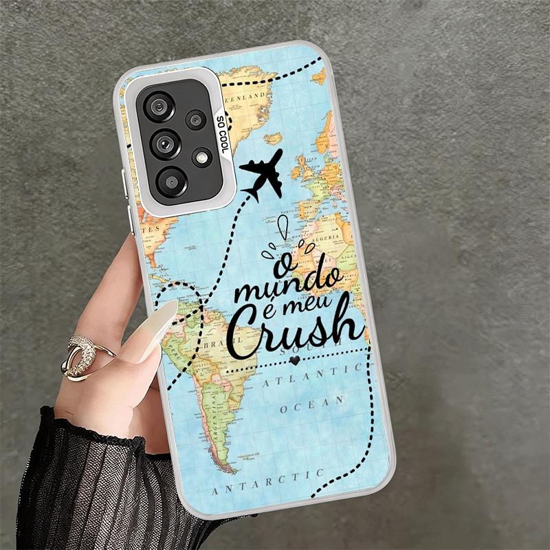 

Travel Map Artistic Pattern Shockproof Phone Case for Samsung A17 A16 A15 A14 A37 A57 A36 A56 A26 A35 A55 A25 A34 A54 A24 A13 A2 Samsung A25