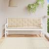 VidaXL Set of 2 Garden Bench Cushions, Bench Cover with Tie Strings, Waterproof Outdoor Cushion, Beige 361719