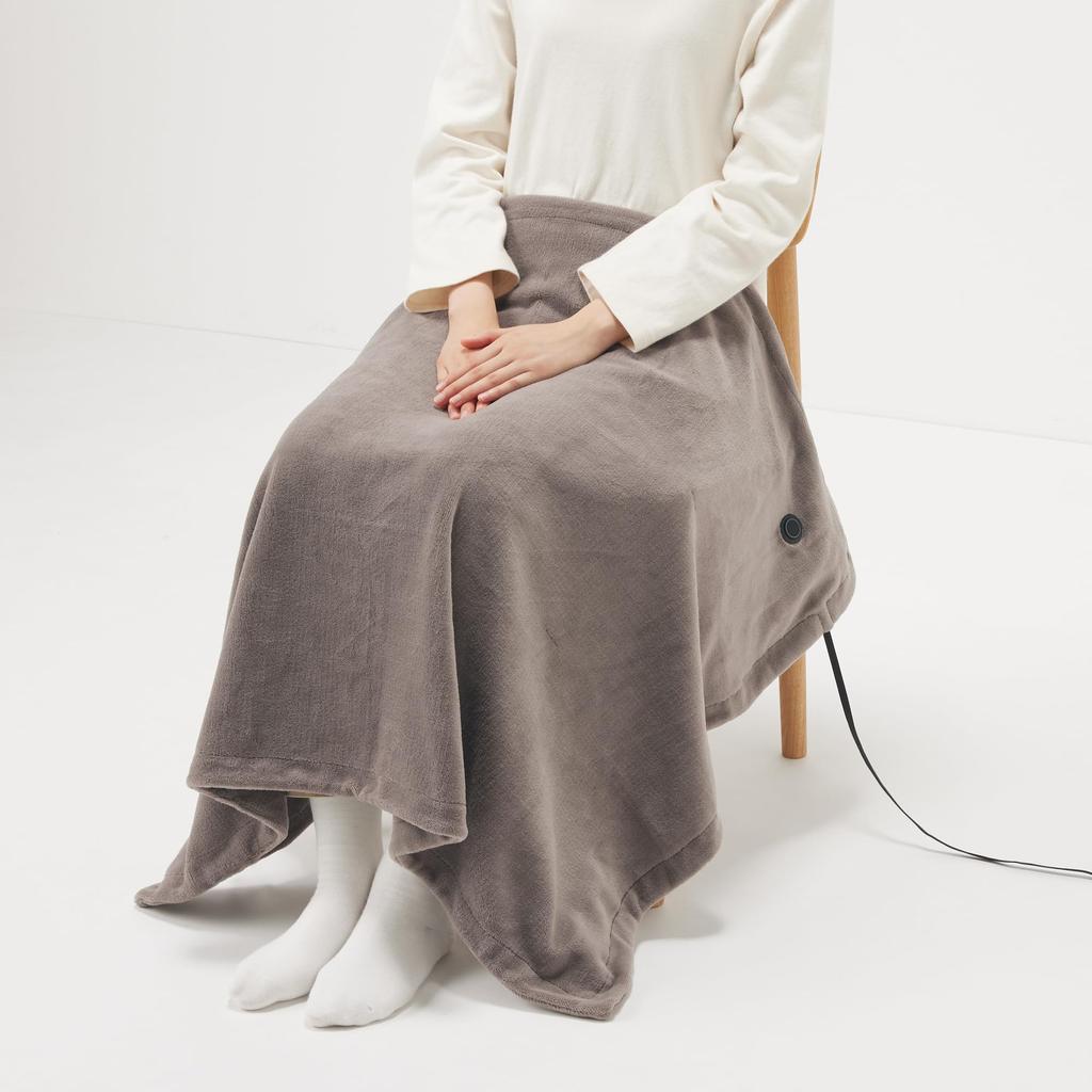 MUJI Washable USB Dark Width 110 x Depth Blanket, Beige, 80cm, MJ-UBL11DBE/84390876