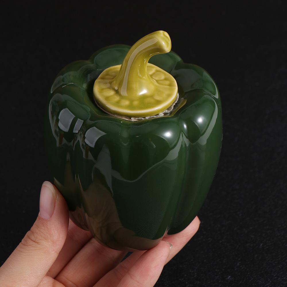 Creative Ceramic Tea Caddies Chili Shape Coffee Container Food Storage Jar  Sealed Jars