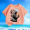 Boys' and Girls' Fashionable Naruto-style Shirts for Summer, Loose-fitting Pure Cotton T-shirts for Children