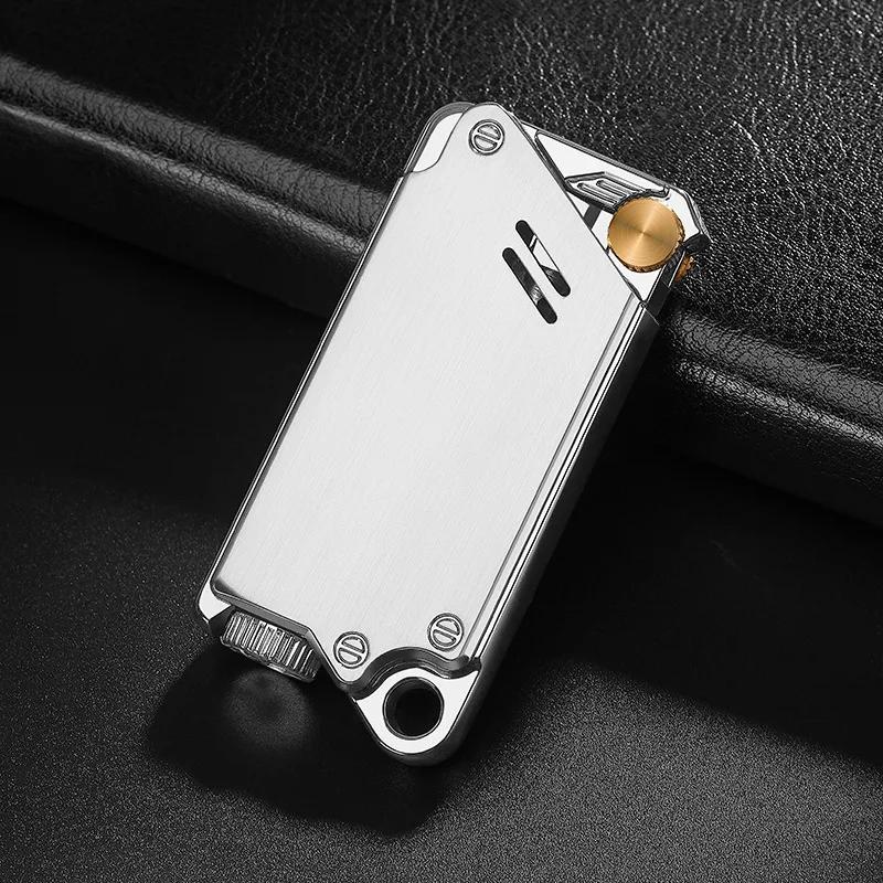 New Windproof Light and Thin Direct-flush Lighter High-end Business Men's Cigarette Accessory Gift Essential for Every Man