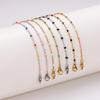 18K Gold Plated Multi-color Resin O-shaped Chain Stainless Steel Bracelet for Women