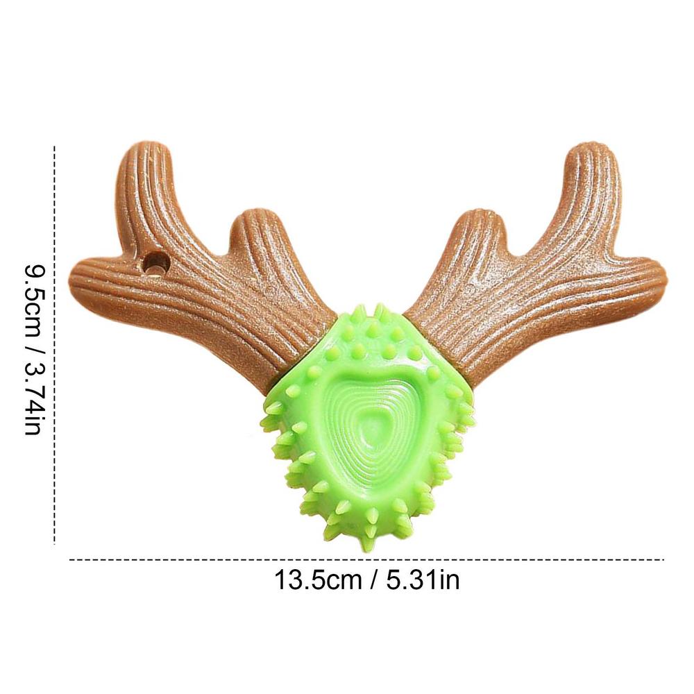Antler Shape Dog Toys Puppy Durable Chew Toys Pet Teeth Cleaning Tool Interactive Dog Toothbrush Toy For Small Dogs Dog Toy