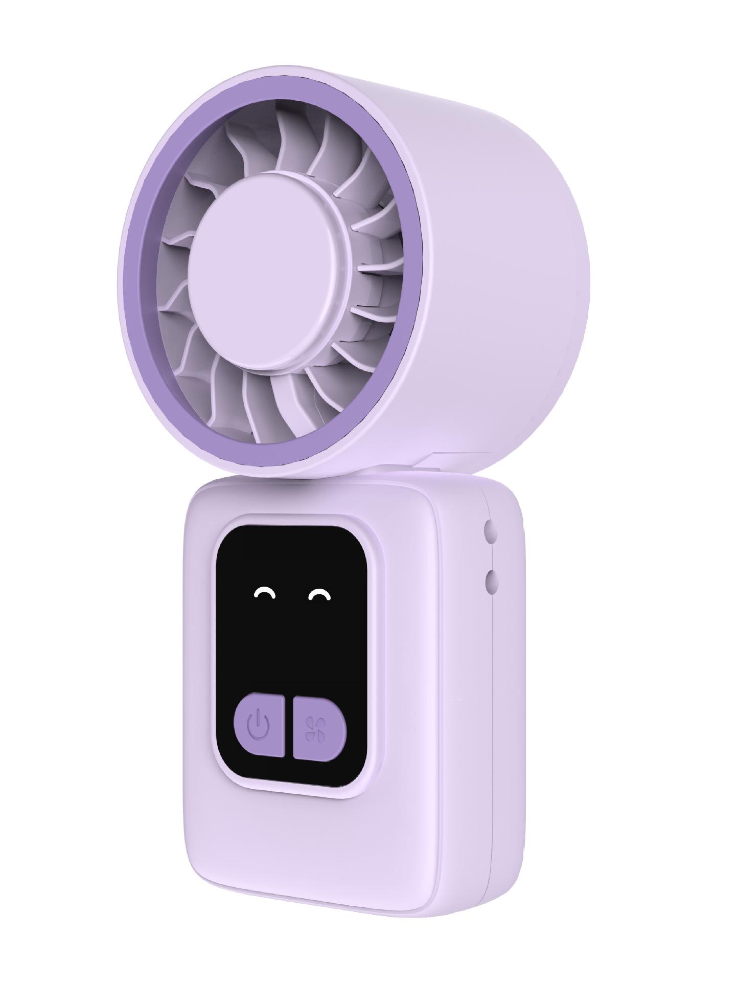 

USB Rechargeable Handheld Mini Cooling Fan with Digital Display 53*38*109mm