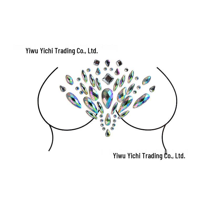 Diamant-Tattoo-Aufkleber für Make-up & Karnevals-Brustdekoration