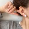 Vielseitige Retro-Mode Ohrringe mit Perlen und Katzenauge: Rote, nicht durchstechende Mückencoil-Ohrclips für Damen