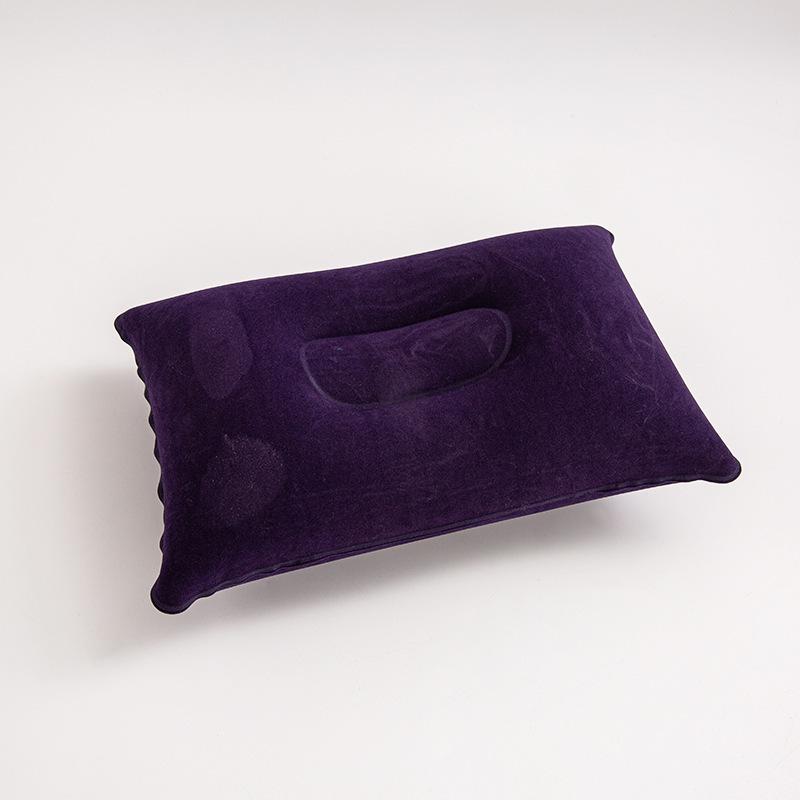 

Inflatable Travel & Car Nap Lumbar Pillow - Solid Color Square Design 34*22 темно-синий