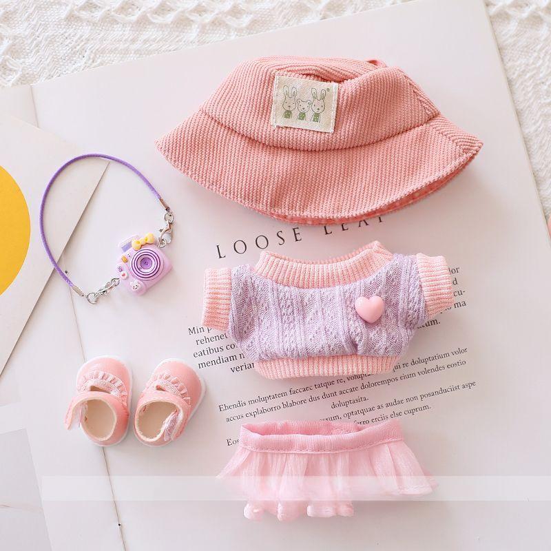 Labubu Heartbeat Macaron Vinyl Mask Blind Box First and Second Generation Doll Sitting Party Sweater Dress Hat