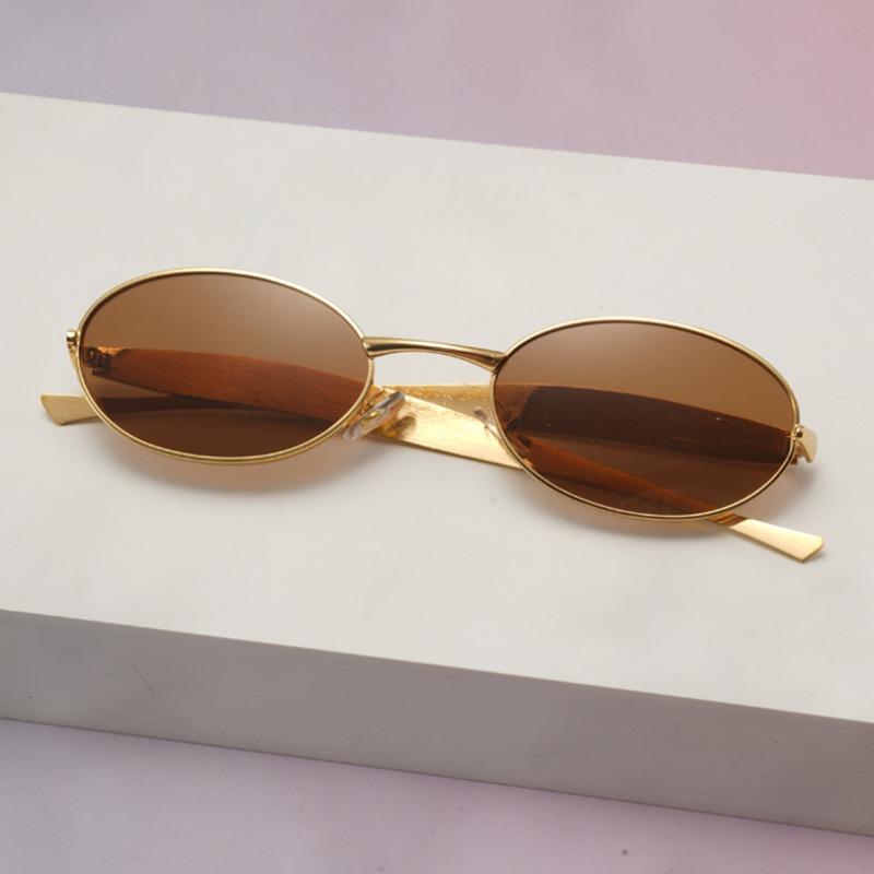 Vintage Small Frame Oval Sunglasses Women Men Luxury Brand Designer Eyewear Popular Travel Sun Glasses Uv400