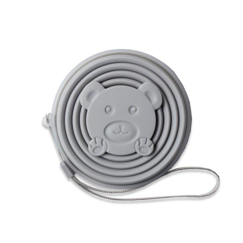 Collapsible Silicone Travel Cup Portable & Expandable for Outdoor Use Clear White 180ml
