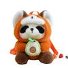 Red Panda Cuddle Plush Toy Wearing Hat Raccoon Children Birthday Gift Doll