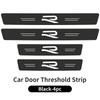 Leather Car Door Plate Threshold Protector Strip Sticker For Volkswagen VW Scirocco Jetta Beetle Golf Passat Polo Tiguan Touran zf4