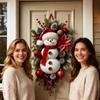 Christmas Wreath Christmas Winter Home Decoration Wreath Snowman Cute Home Decor for Front Door Window Wall Navidad