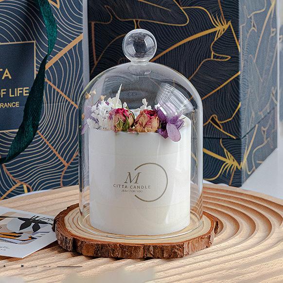 Forest Dry Flower Scented Candle Floral Candle Ornaments Handmade Soy Wax Home Fragrance Gift Gift Box