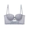 French Sexy Vest-style Fishbone Bra Thin Cotton U-shaped Beautiful Back Underwear Women's Lace Gathering Bra  Women