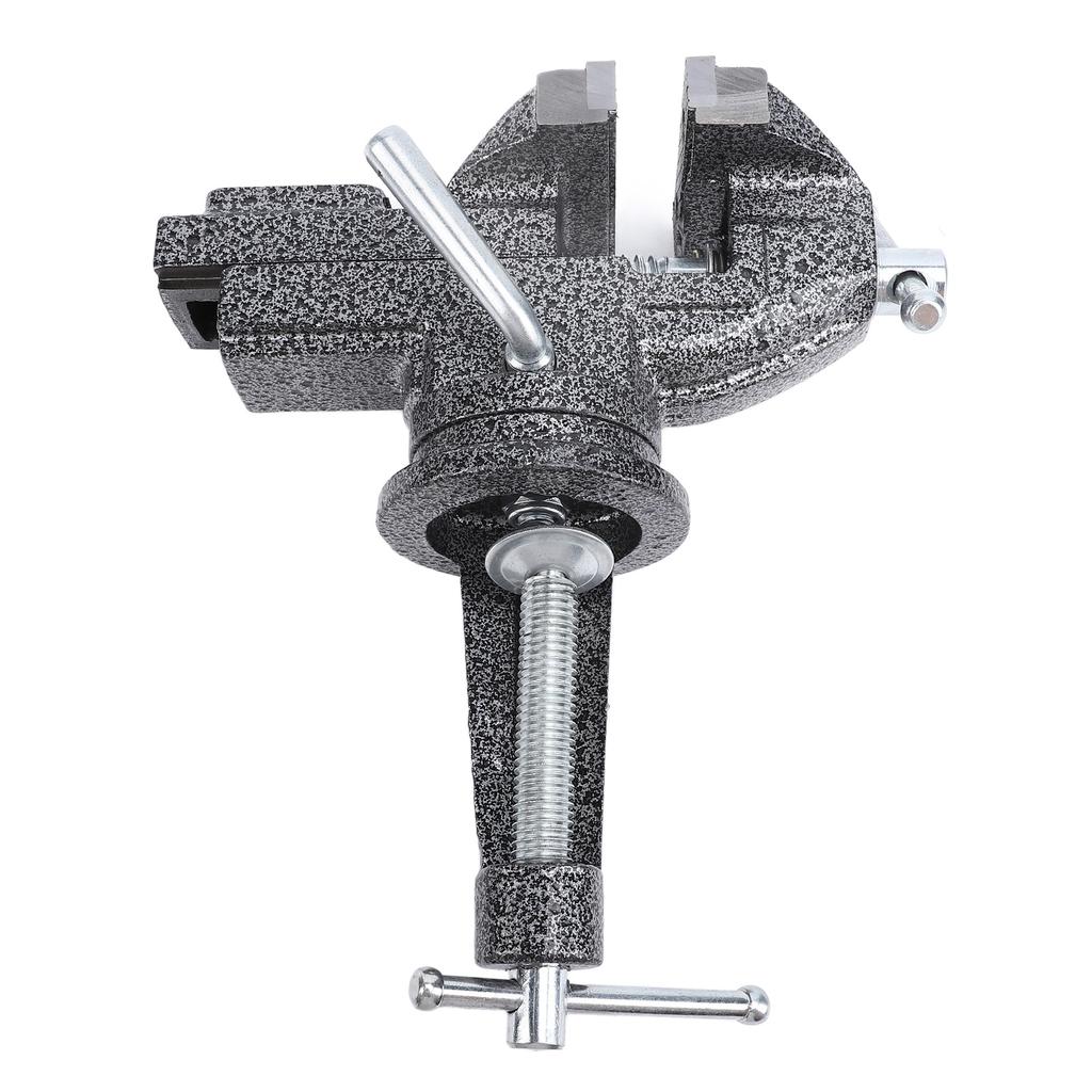 Clamp On Bench Vise 60mm Jaw Width 65mm Opening 62mm Table Clamping Range 360 Degree Rotation Base
