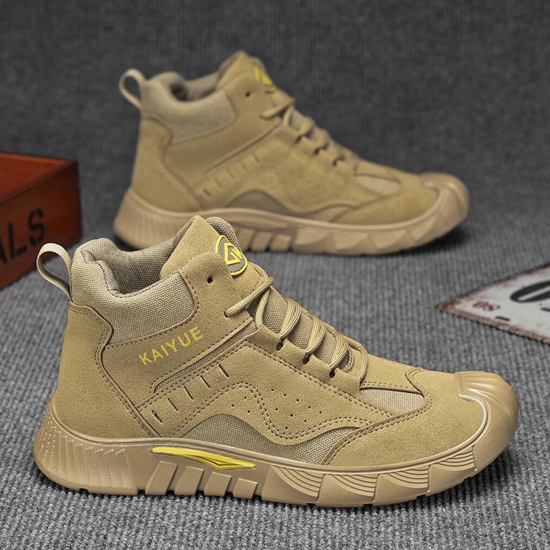 

Autumn and winter high-top labor insurance men s shoes work shoes dirt-resistant wear-resistant lightweight outdoor men s retro tooling mountaineering 39