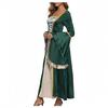 Women's Plus Size Dress Flared Sleeves Retro Long Gold Velvet Dress